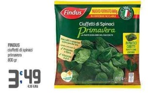 Ottimo Market Findus ciuffetti di spinaci primavera 800 gr offerta