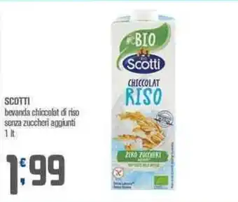 Ottimo Market Scotti bevanda chiccolat di riso senza zuccheri aggiunti 1 lt offerta