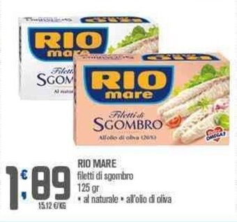 Ottimo Market Rio Mare filetti di sgombro 125 gr offerta