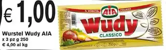 èccoMI AIA Wurstel Wudy x 3 pz g 250 offerta