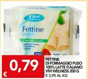 Vivi Wellness Fettine di Formaggio Fuso 100% Latte Italiano 200g