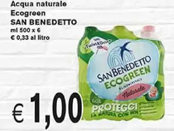 èccoMI San Benedetto Acqua naturale Ecogreen ml 500 x 6 offerta