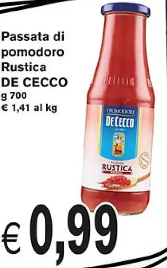 De Cecco Passata di pomodoro Rustica g 700