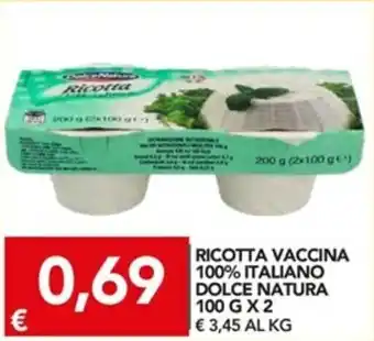 Dolce Natura Ricotta Vaccina 100% Italiano 100g x 2