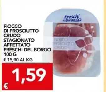 TuoDi Freschi del Borgo Fiocco di Prosciutto Crudo Stagionato Affettato 100g offerta