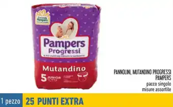 Conad Pampers Pannolini, Mutandino Progressi pacco singolo misure assortite offerta