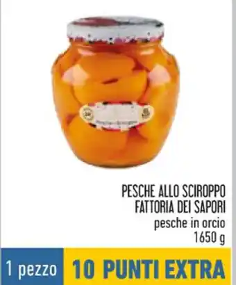 Conad Fattoria dei Sapori Pesche allo Sciroppo pesche in orcio 1650 g offerta