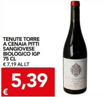 TuoDi Tenute Torre A Cenaia Pitti Sangiovese Biologico IGP 75cl offerta