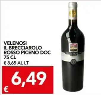 TuoDi IL Brecciarolo Rosso Piceno Velenosi DOC 75cl offerta