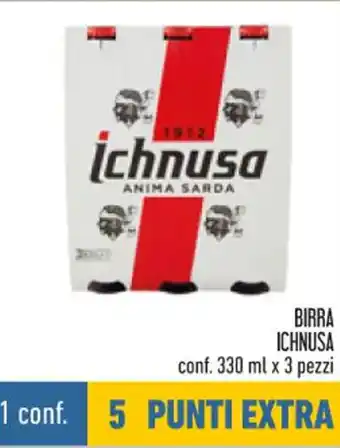 Conad Ichnusa Birra 330 ml x 3 pezzi offerta