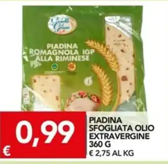 TuoDi Piadina Sfogliata Olio Extravergine 360g offerta