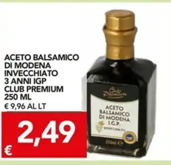 TuoDi Club Premium Aceto Balsamico di Modena Invecchiato 3 Anni I.G.P. 250ml offerta