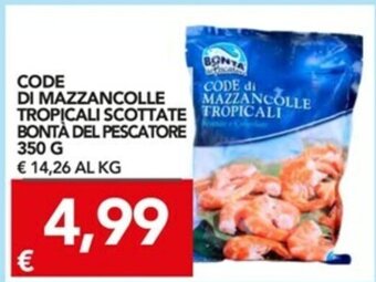 TuoDi Bontà del Pescatore Code di Mazzancolle Tropicali Scottate 350g offerta