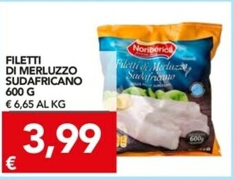 TuoDi Noribérica Filetti di Merluzzo Sudafricano 600g offerta