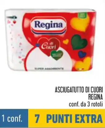 Conad Regina Asciugatutto di Cuori 3 rotoli offerta