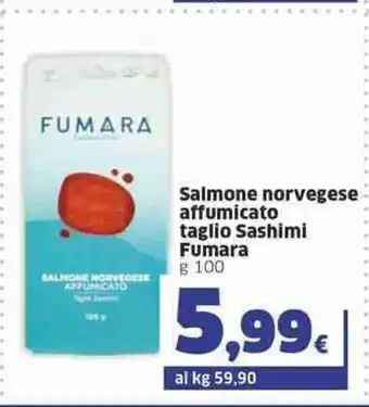 Sigma Fumara Salmone norvegese affumicato taglio Sashimi 100 g offerta