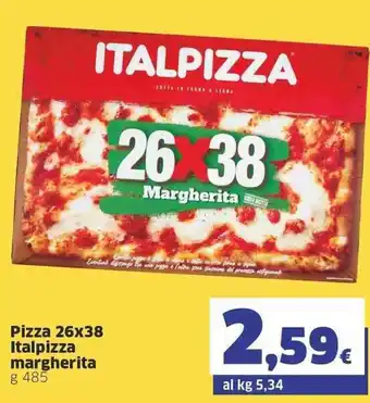 Pizza 26x38 Italpizza margherita 485 g