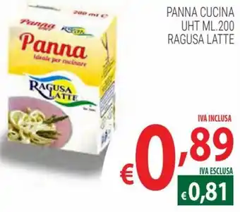 Ragusa Latte Panna Cucina UHT ml. 200