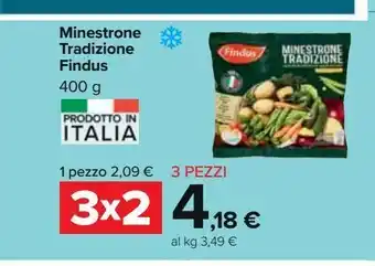 Carrefour Iper Minestrone tradizione findus 400g - 3 pezzi offerta