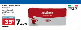 Carrefour Iper Caffè qualità rossa lavazza - 4 pz da 250g cad offerta