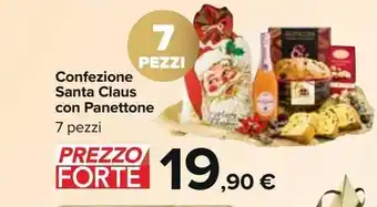 Carrefour Iper Confezione santa claus con panettone offerta