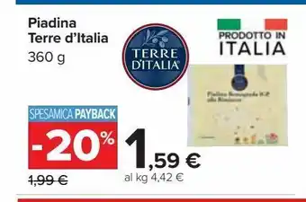 Carrefour Iper Piadina terre d'italia 360g offerta