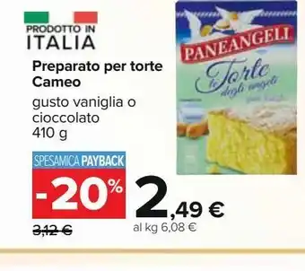 Carrefour Iper Preparato per torta cameo gusto vaniglia o cioccolato 410g offerta