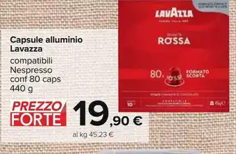 Carrefour Iper Capsule alluminio lavazza offerta