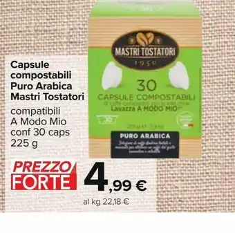 Capsule compostabili puro arabica mastri tostatori