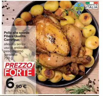 Carrefour Iper Pollo allo spiedo filiera qualità carrefour offerta