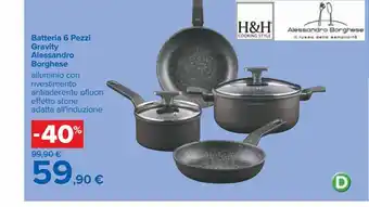 Carrefour Iper Batteria 6 pezzi gravity alessandro borghese offerta