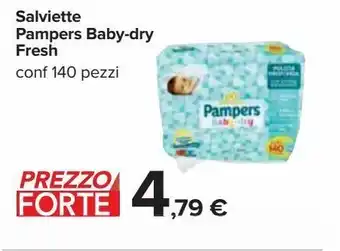 Carrefour Iper Salviette pampers baby-dry fresh offerta
