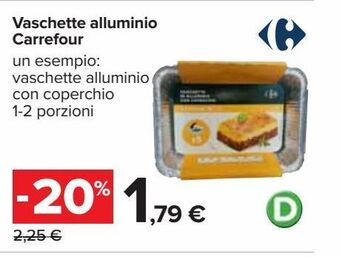 Vaschette alluminio carrefour