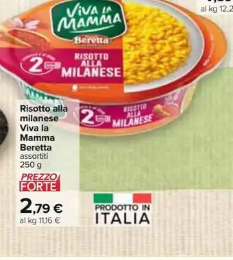 Carrefour Iper Risotto alla milanese viva la mamma beretta assortiti 250g offerta