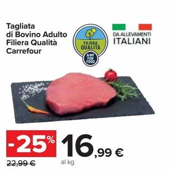 Carrefour Iper Tagliata di bovino adulto filiera qualità carrefour offerta