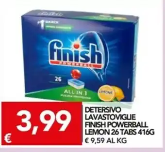 TuoDi Finish Powerball Detersivo Lavastoviglie Lemon 26 Tabs 416g offerta