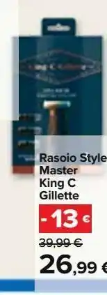 Carrefour Iper Rasoio style master king c gillette offerta
