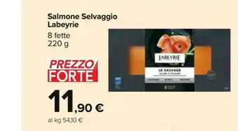 Carrefour Iper Salmone selvaggio labeyrie 8 fette 220g offerta