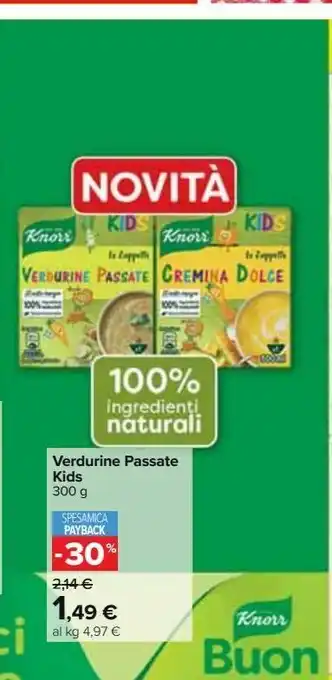 Carrefour Iper Verdurine passate kids 300g offerta