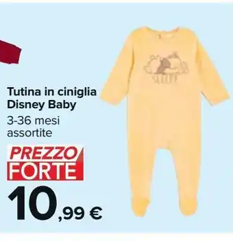 Tutina in ciniglia disney baby