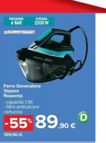 Carrefour Iper Ferro generatore vapore rowenta offerta