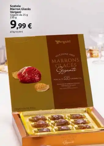Carrefour Iper Scatola marron glaces vergani offerta