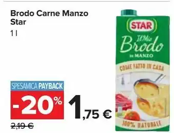 Carrefour Market Brodo carne manzo star offerta