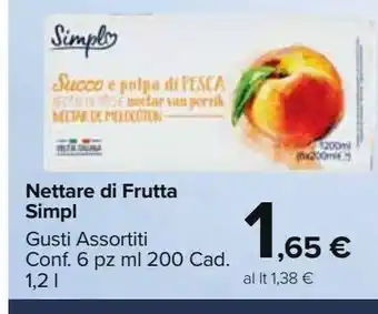 Carrefour Market Nettare di frutta simpl offerta