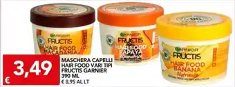 TuoDi Garnier Fructis Hair Food Maschera Capelli Vari tipi 390ml offerta