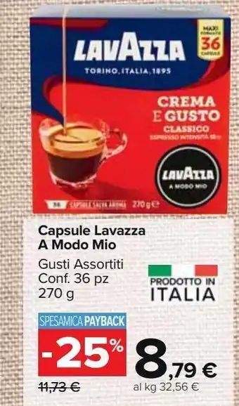 Carrefour Market Capsule lavazza a modo mio offerta