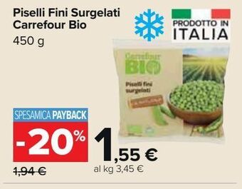 Carrefour Market Piselli fini surgelati carrefour bio offerta