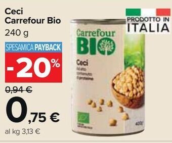Carrefour Market Ceci carrefour bio offerta