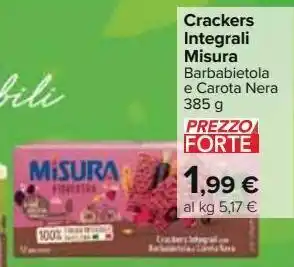 Carrefour Market Crackers integrali misura offerta