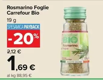 Carrefour Market Rosmarino foglie carrefour bio offerta